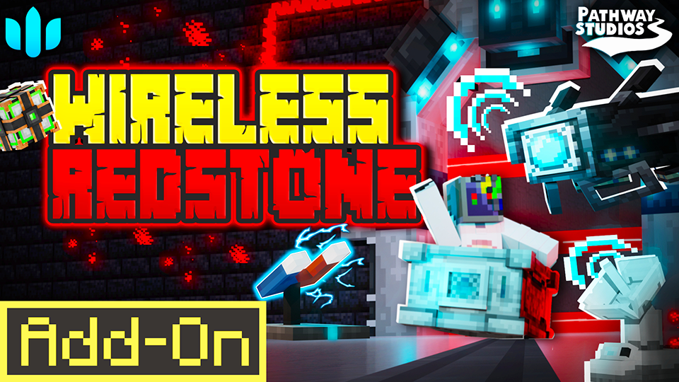 Level up your redstone experience with the Wireless Redstone Add-On!